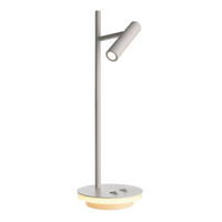 LED-TISCHLEUCHTE Brahe 15/45 cm   - Weiß, KONVENTIONELL, Metall (15/45cm)