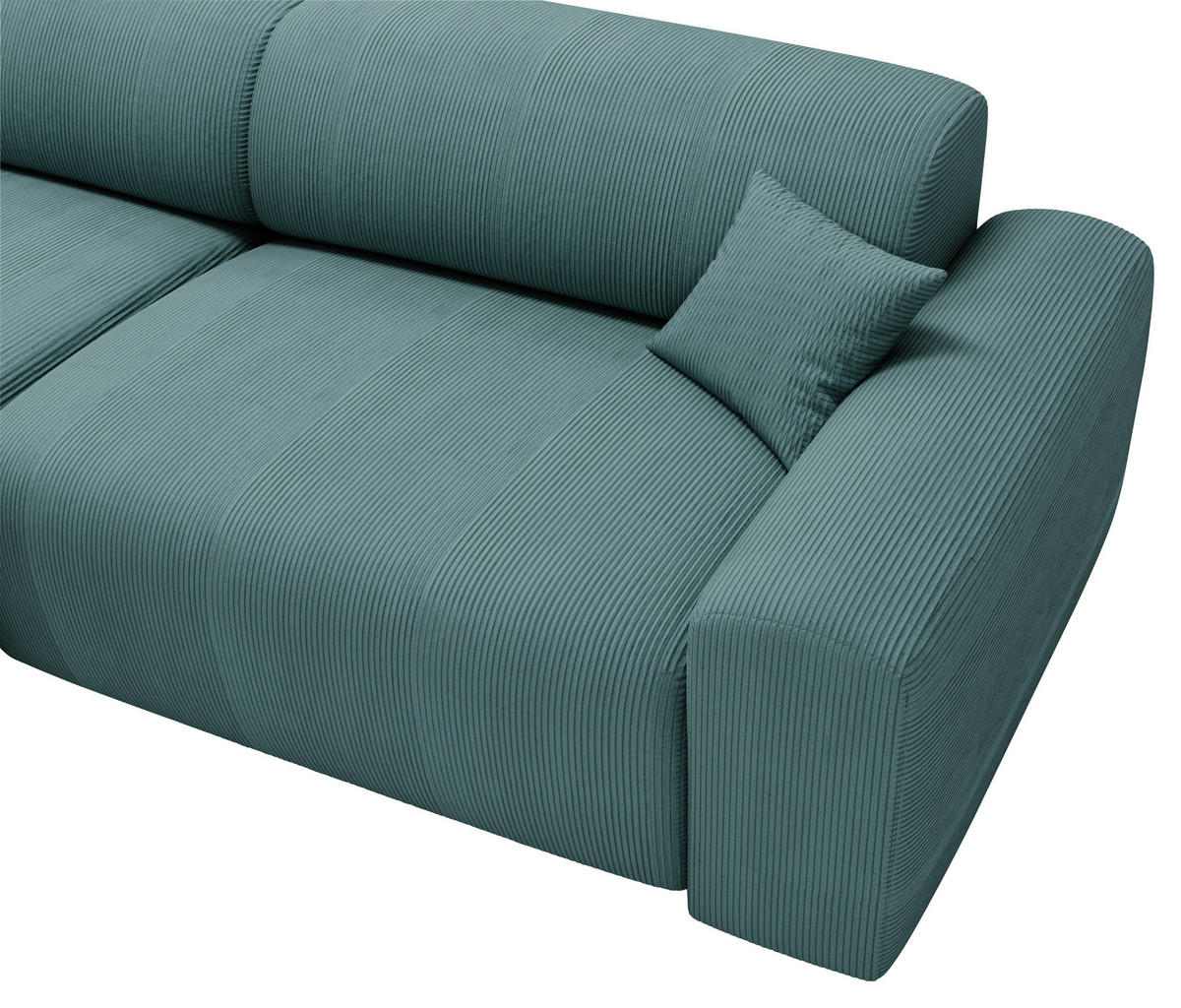 CloseUp von home24 ECKSOFA Salbeigrün Velours, Feincord.