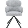 ARMLEHNSTUHL  in Eisen Webstoff  - Hellgrau/Schwarz, MODERN, Textil/Metall (60/84/64cm) - MID.YOU