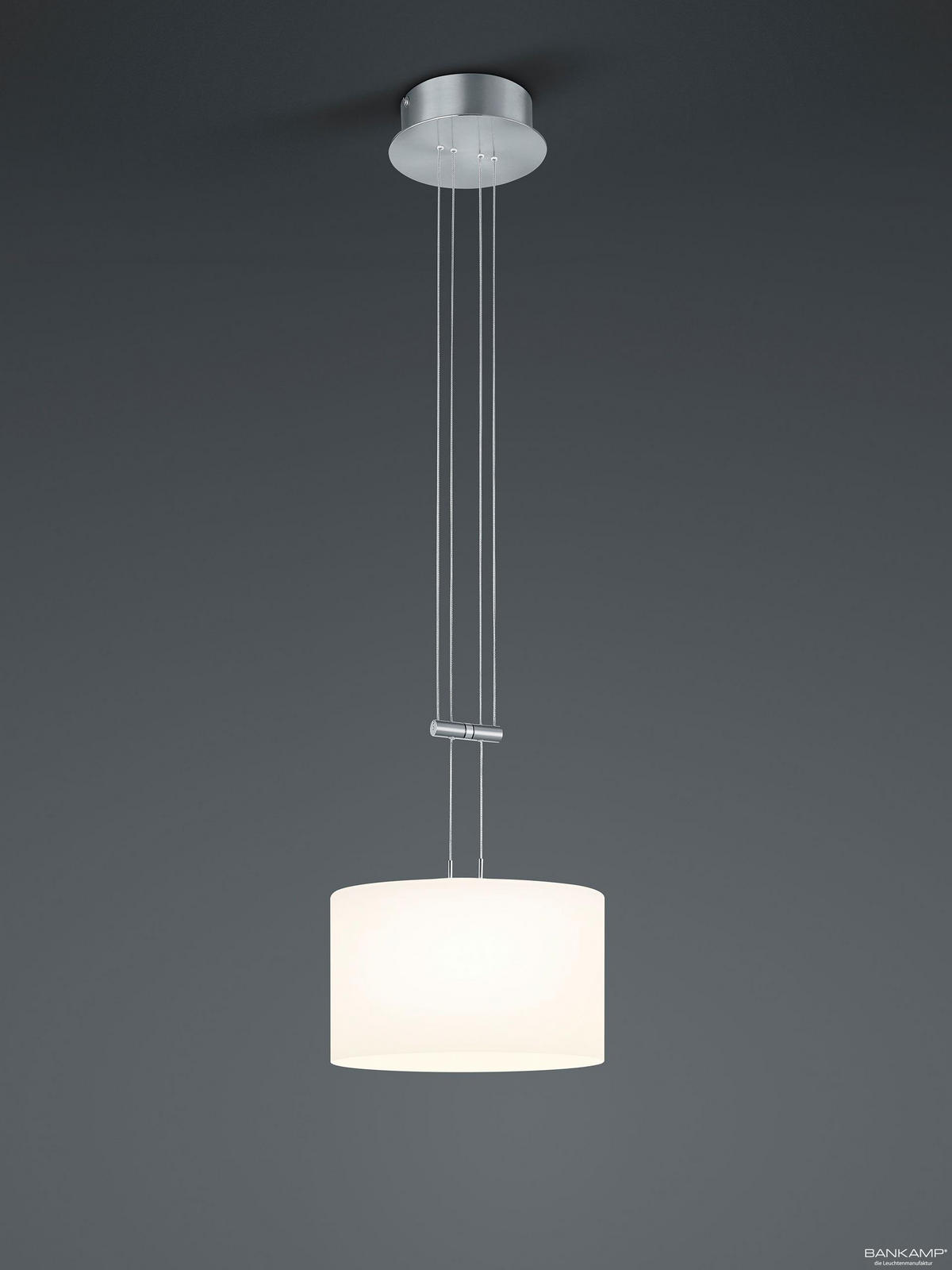 LED-HÄNGELEUCHTE SLIM 32/150 cm   - Chromfarben/Weiß, Design, Glas/Metall (32/150cm) - Bankamp