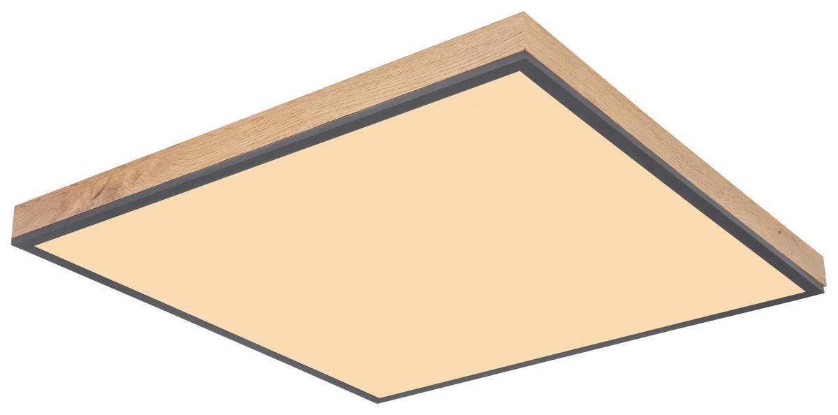 LED-PANEEL 59/59/6,5 cm  - Opal/Graphitfarben, Basics, Kunststoff/Metall (59/59/6,5cm) - Globo