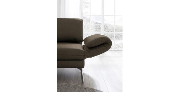 RÉCAMIERE in Echtleder Olivgrün - Chromfarben/Olivgrün, Design, Leder/Metall (209/85-109/95-16cm) - Dieter Knoll