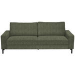 3-SITZER-SOFA in Flachgewebe Dunkelgrün  - Dunkelgrün/Schwarz, Design, Textil/Metall (218/86/97cm) - Hom`in