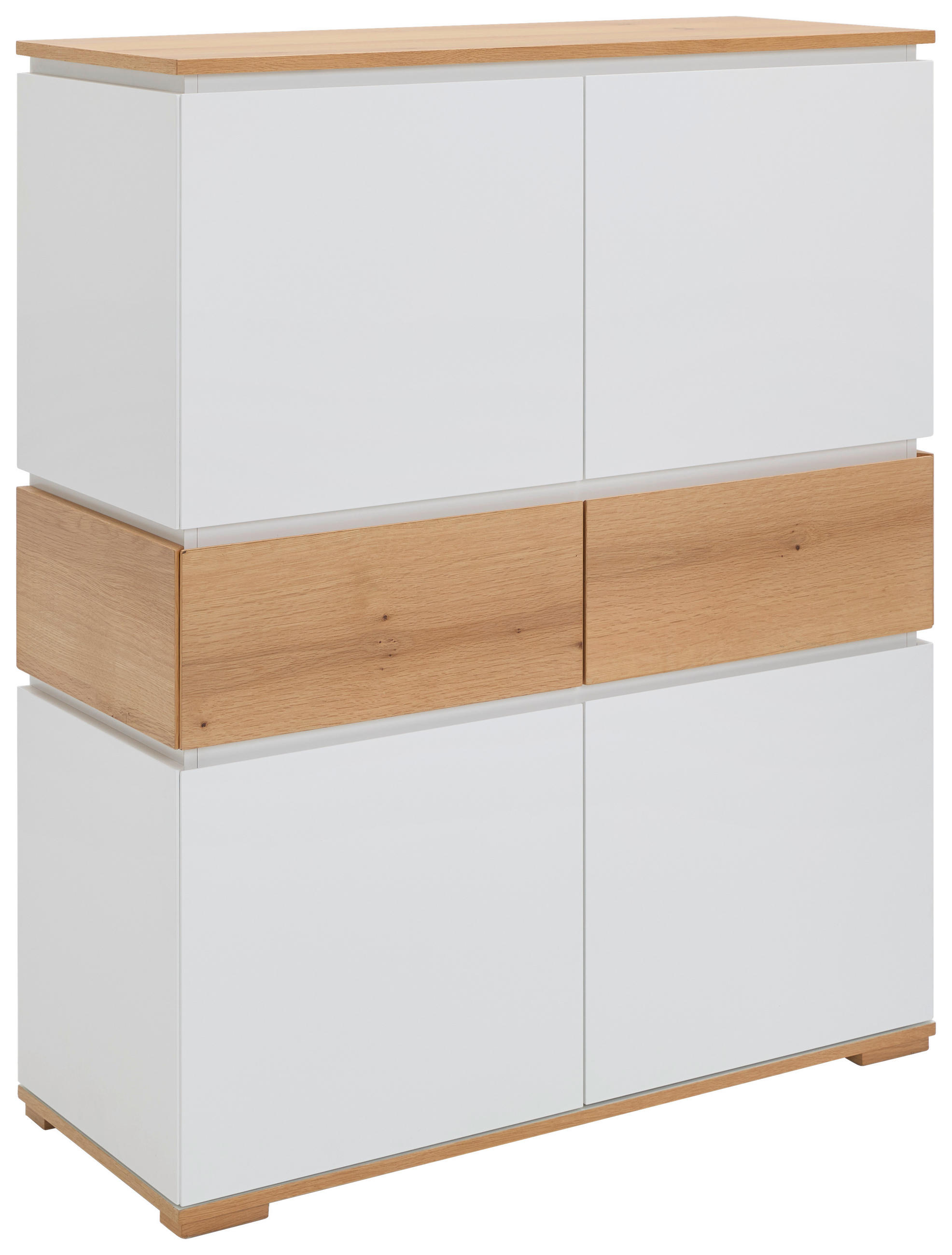 HIGHBOARD  in 100/120/40 cm  - Eichefarben/Weiß, KONVENTIONELL, Holz/Holzwerkstoff (100/120/40cm) - Novel