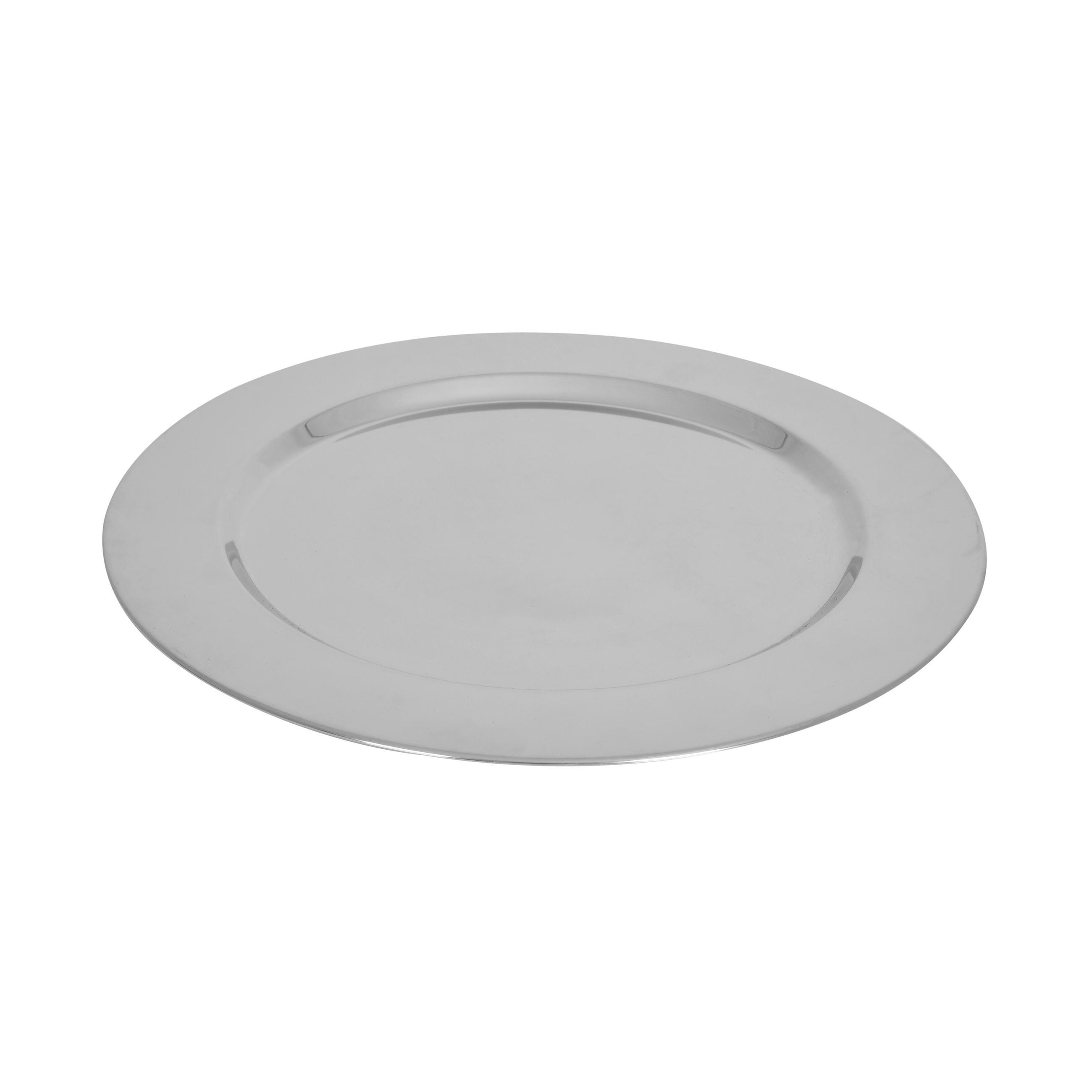 PLATZTELLER 33 cm  - Edelstahlfarben, Basics, Metall (33cm) - Homeware Profession.