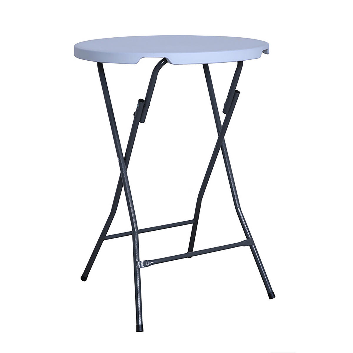 STEHTISCH - Platinfarben/Grauweiß, MODERN, Kunststoff/Textil (80/80/110cm) - Acamp