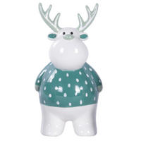 Ren Decorativ Xmassale - alb/verde, Lifestyle, ceramică (11/21,5/10,8cm) - X-Mas