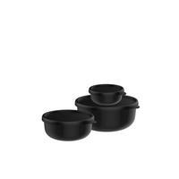 VORRATSDOSENSET 3-teilig  - Schwarz, KONVENTIONELL, Kunststoff (19,6/19,4/8,3cm) - Mepal