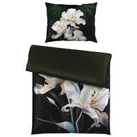 OBOJSTRANNÁ POSTEĽNÁ BIELIZEŇ, satén, čierna, biela, 140/200 cm - čierna/biela, Konventionell, textil (140/200cm) - Esposa