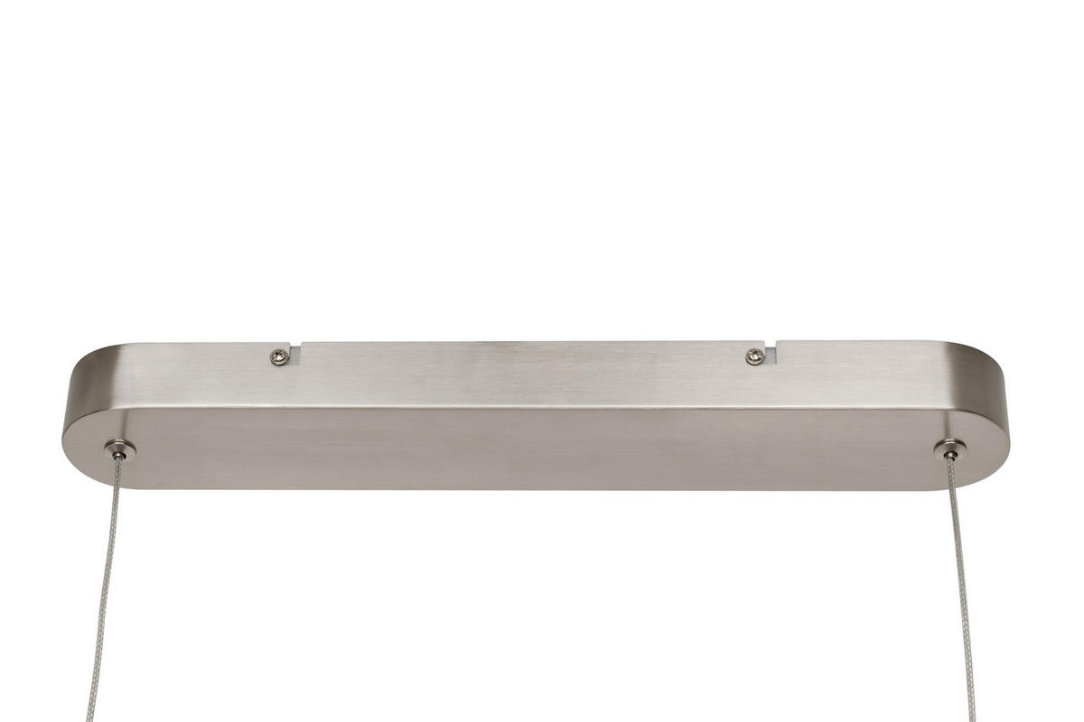 LED-HÄNGELEUCHTE Pula 113/1,5/150 cm  - Nickelfarben, Design, Kunststoff/Metall (113/1,5/150cm) - Novel