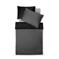 KÉTOLDALAS ÁGYNEMŰHUZAT 220/200 cm  - fekete/sötétszürke, Basics, textil (220/200cm) - Fleuresse