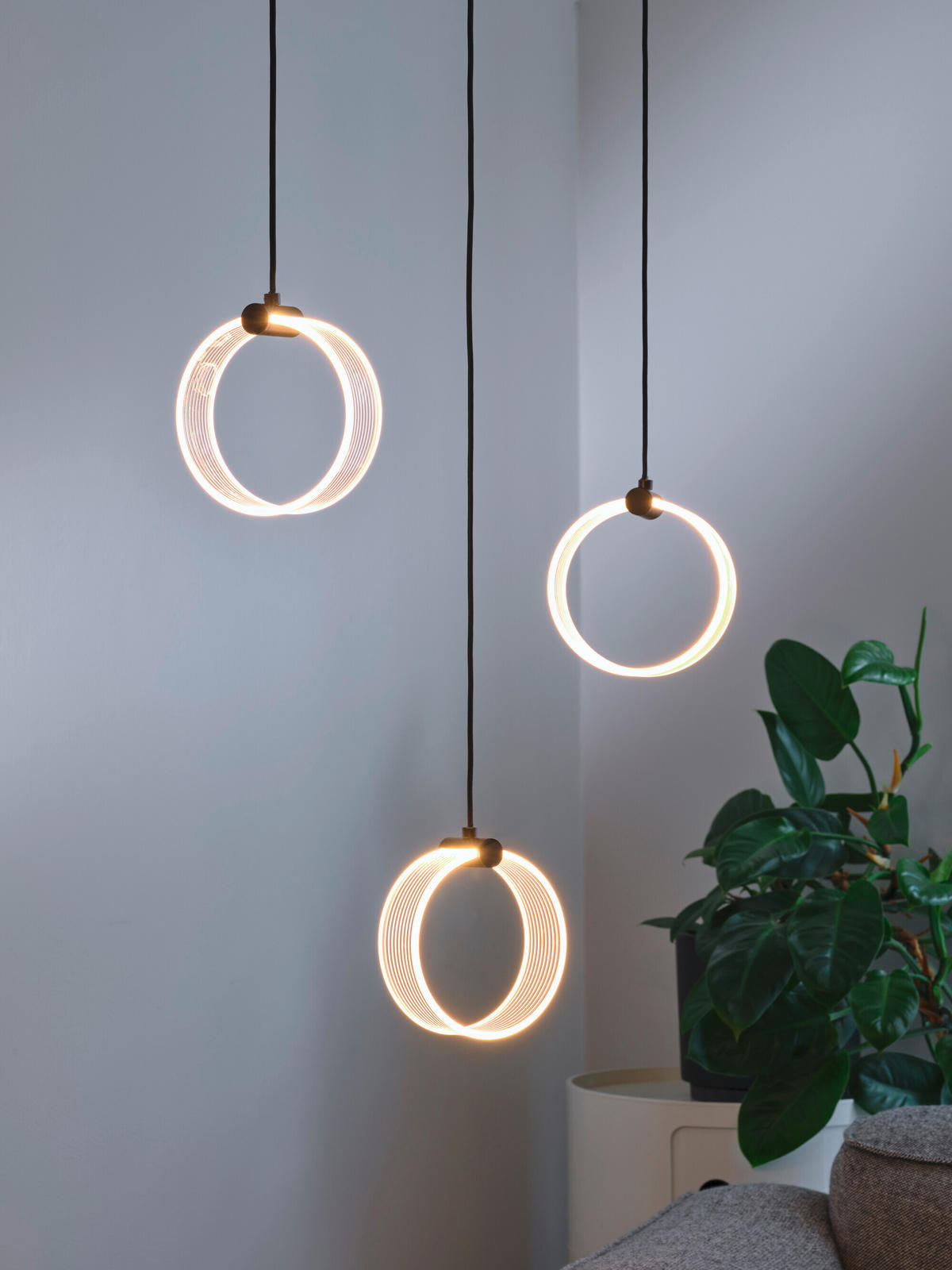 LED-PENDELLEUCHTE 66/5,2/121 cm  - Schwarz, Design, Kunststoff (66/5,2/121cm) - Ledvance