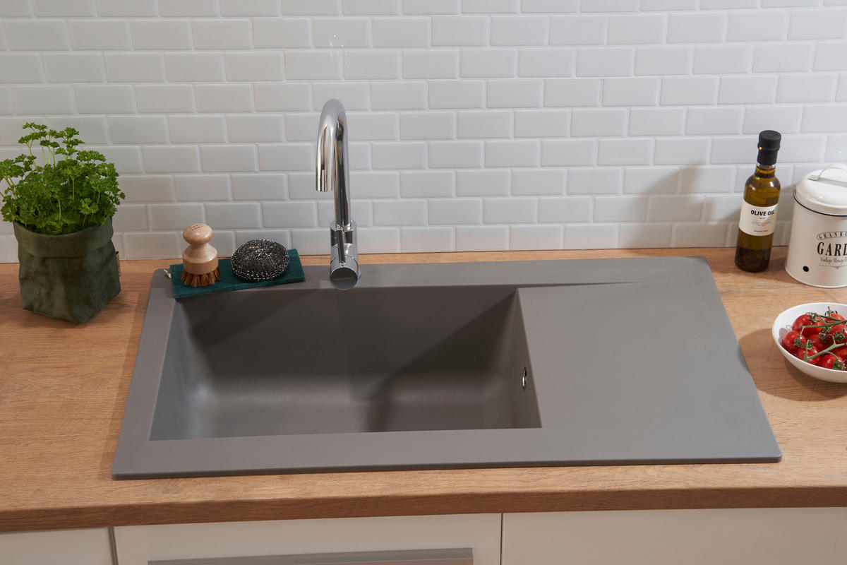 DISKHO 1712DENVER86X50G  - grå, Trend, glas/plast (86/20/50cm) - Respekta
