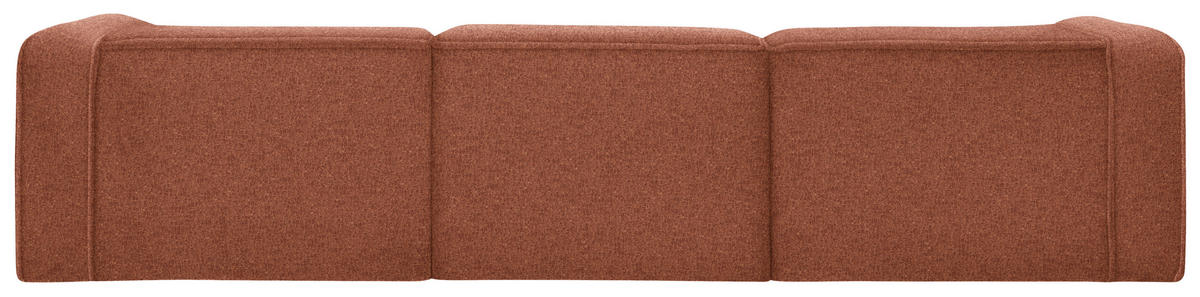 ECKSOFA in Webstoff Rostfarben  332/163 cm  - Rostfarben/Schwarz, Design, Kunststoff/Textil (332/163cm) - Stylife