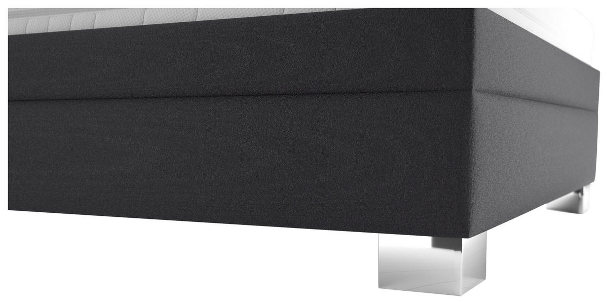 ČALÚNENÁ POSTEĽ, 140/200 cm, antracitová - antracitová/strieborná, Basics, drevo/textil (140/200cm) - Blanar