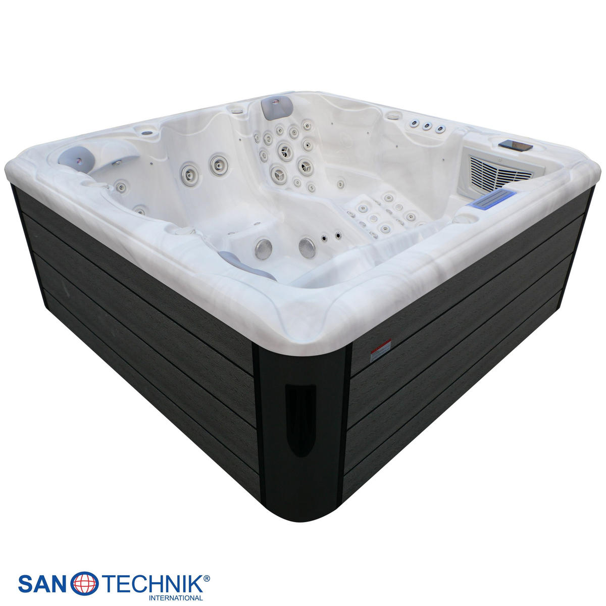 WHIRLPOOL Lucca  - Grauweiß, KONVENTIONELL, Kunststoff (220/220/95cm) - Sanotechnik