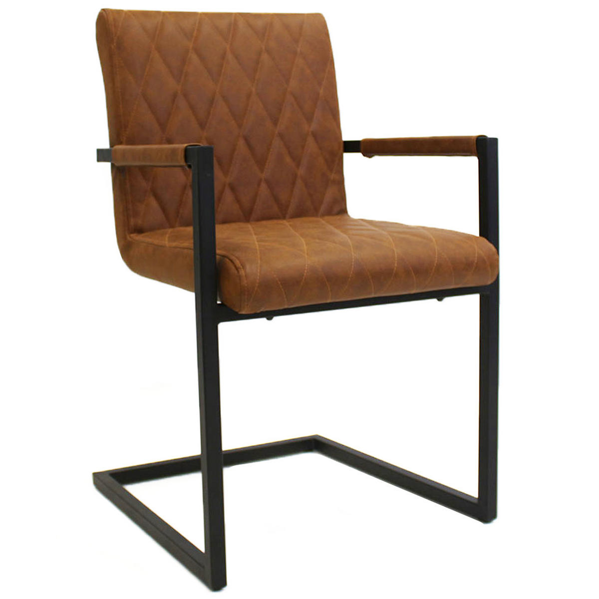 SADA STOLIČIEK S PODRÚČKAMI 2 kus - hnedá/čierna, Lifestyle, kov/textil (54/86/57cm) - MID.YOU