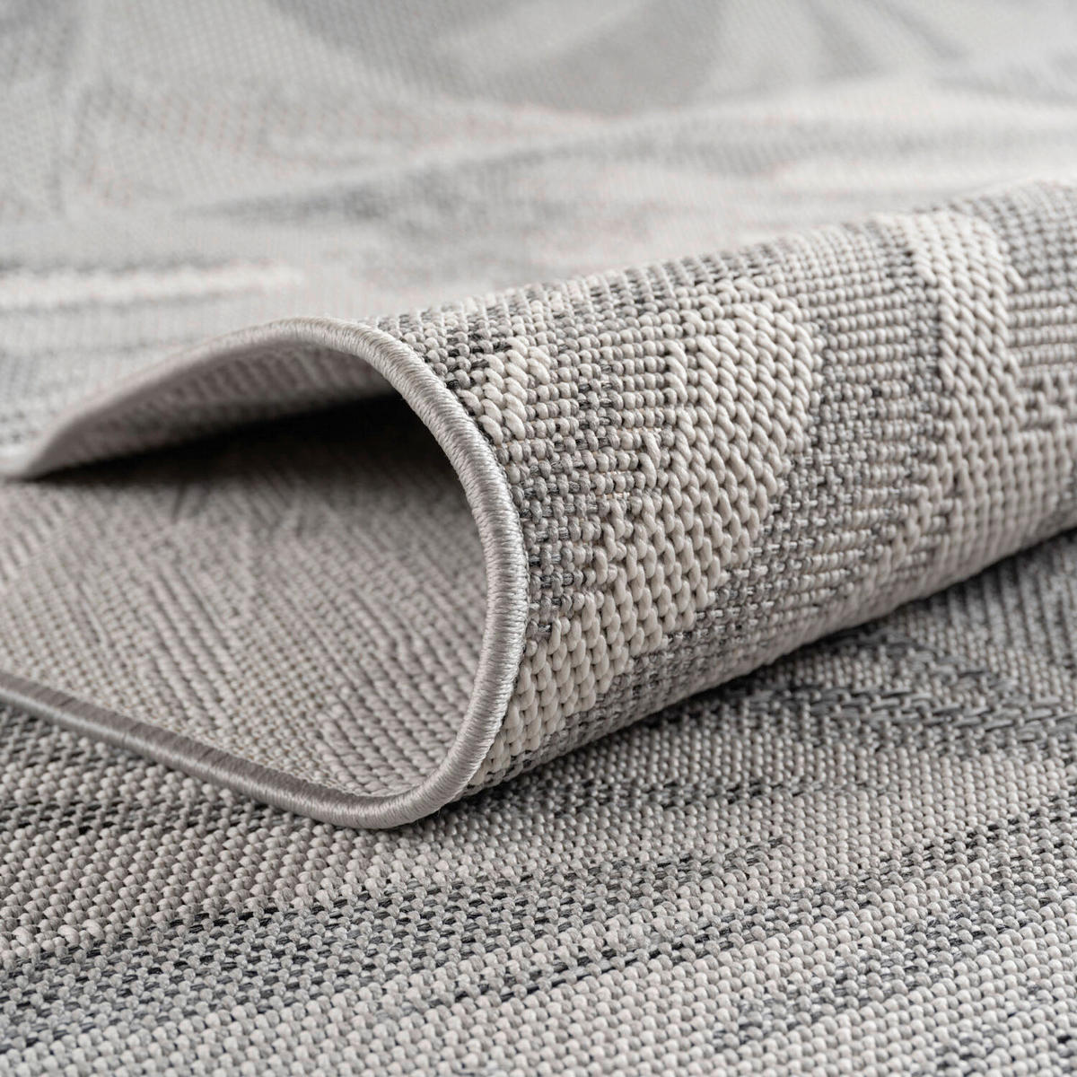 OUTDOORTEPPICH  Wohnzimmer 80 cm DESERT Grau rund  - Grau, Design, Textil (80cm) - Ayyildiz 