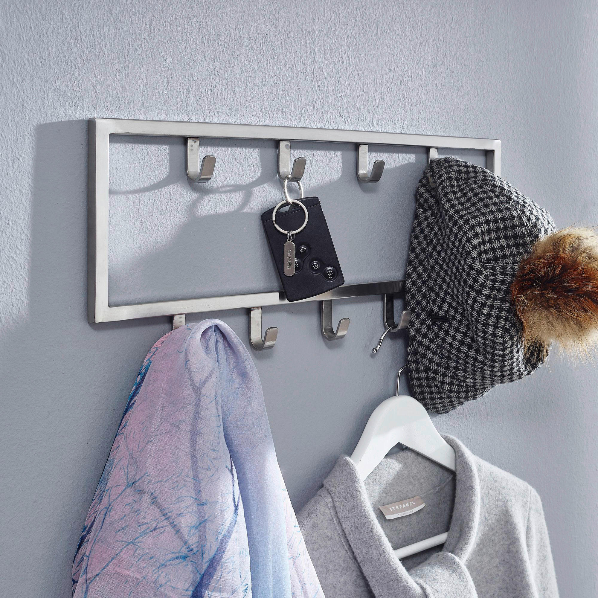 WANDGARDEROBE  in Silberfarben  - Silberfarben, MODERN, Metall (50/20/4cm) - MID.YOU