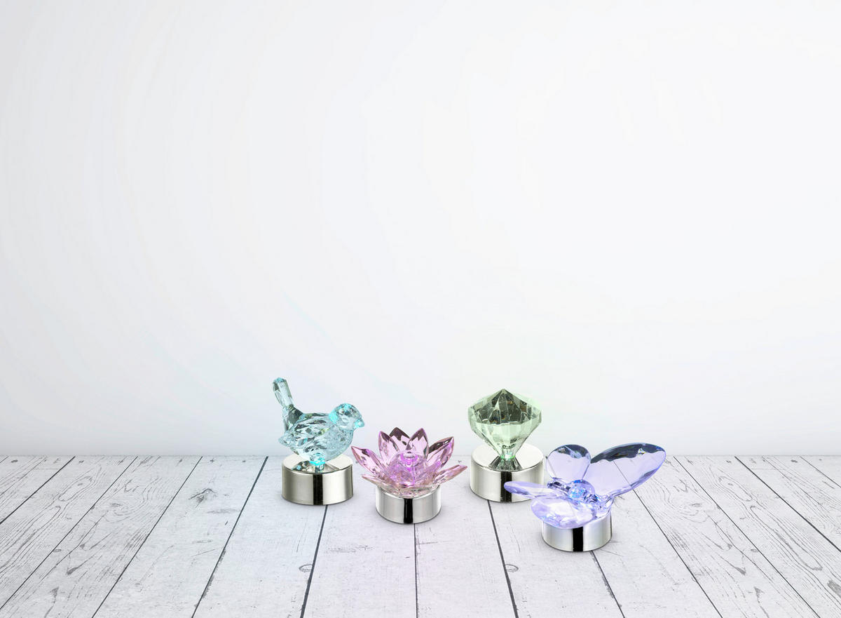 LED-BORDSLAMPA 9/4,2 cm   - klar/lila, Basics, plast (9/4,2cm)