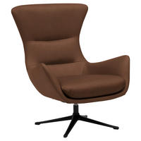 OHRENSESSEL in Braun  - Schwarz/Braun, Design, Leder/Metall (84/104/96cm) - home24