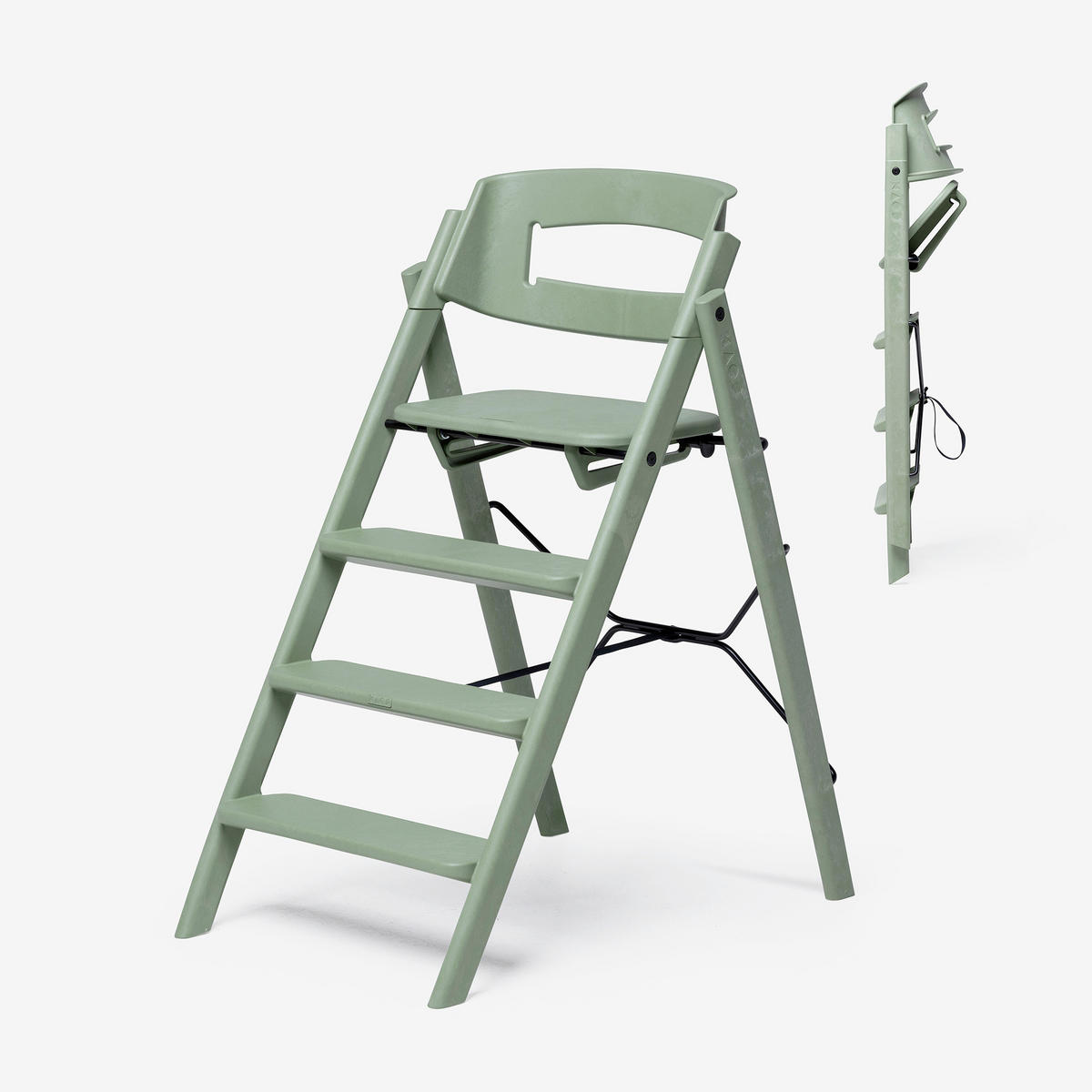 STOLČEK ZA HRANJENJE  KAOS Klapp High Chair    45,5/60/81 cm       zelena  - zelena, Basics, umetna masa (45,5/60/81cm)