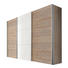 SCHWEBETÜRENSCHRANK 3 -türig Sonoma Eiche, Weiß - Alufarben/Weiß, KONVENTIONELL, Holzwerkstoff/Metall (300/216/68cm) - Hom`in
