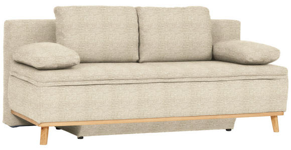 SCHLAFSOFA  in Webstoff Beige  - Beige/Naturfarben, KONVENTIONELL, Holz/Textil (203/95/96cm) - Venda