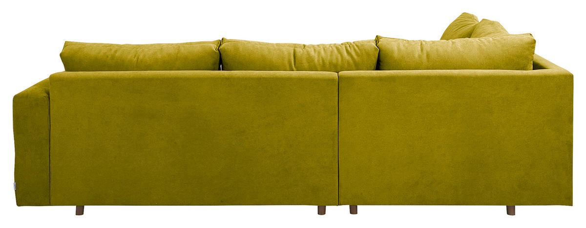 ECKSOFA Ariella Hellgrün Mikrofaser  - Naturfarben/Hellgrün, Design, Holz/Textil (161/231cm) - Livetastic
