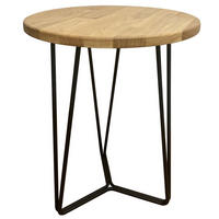 KLUB STOLIĆ boje hrasta  drvo, metal  - boje hrasta/crna, Moderno, drvo/metal (40/50cm)