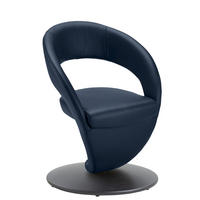 STUHL - Schwarz/Dunkelblau, Design, Textil/Metall (62/86/61cm) - Moderano