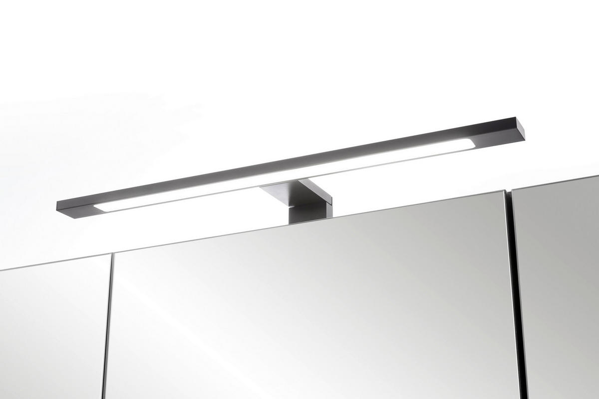 SPIEGELSCHRANK 80/67,5/20 cm  - Eiche Wotan/Schwarz, MODERN, Glas/Holzwerkstoff (80/67,5/20cm) - Held