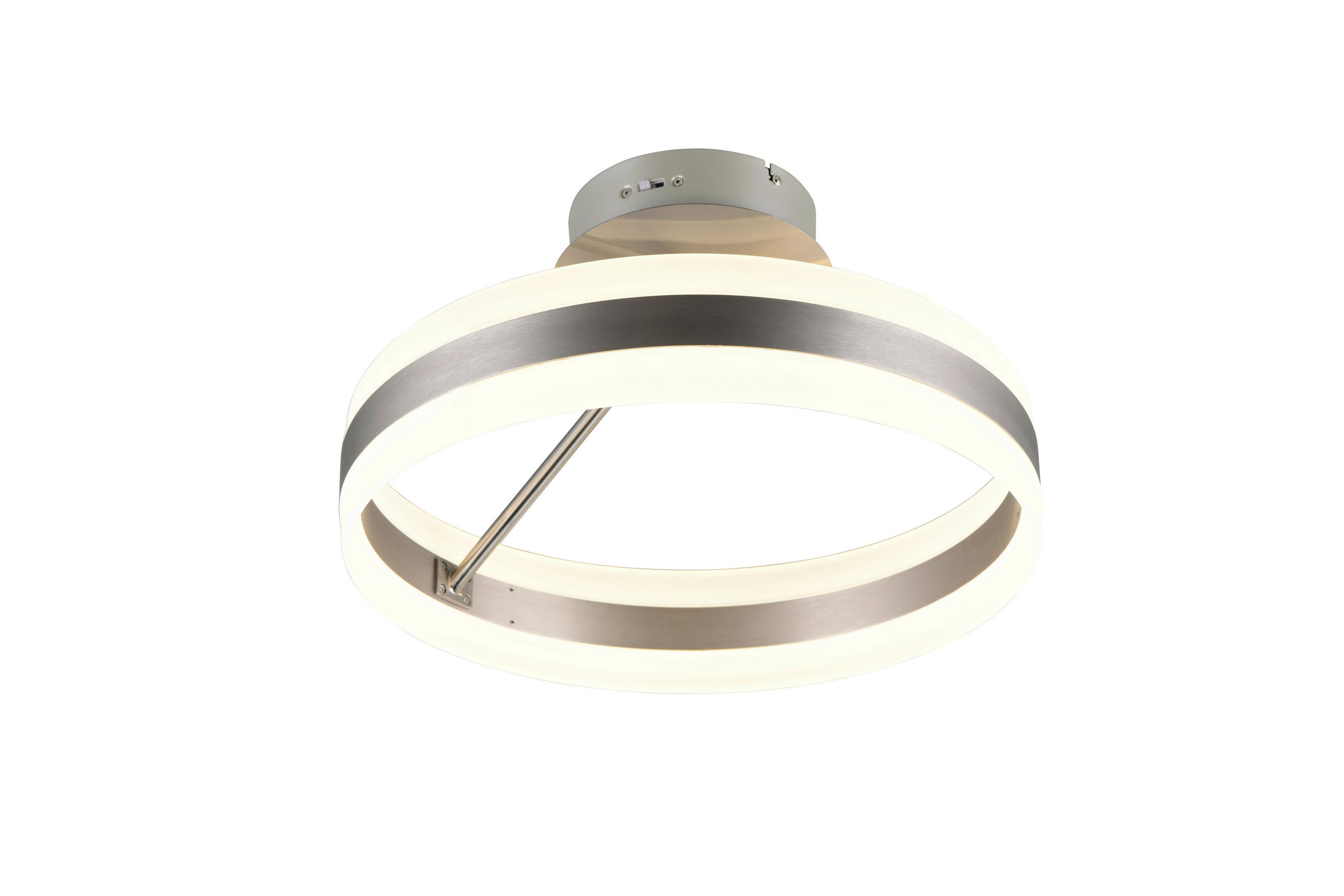 LED-TAKLAMPA DIOS 40/24 cm  - vit/nickelfärgad, Design, metall/plast (40/24cm) - Trio Leuchten