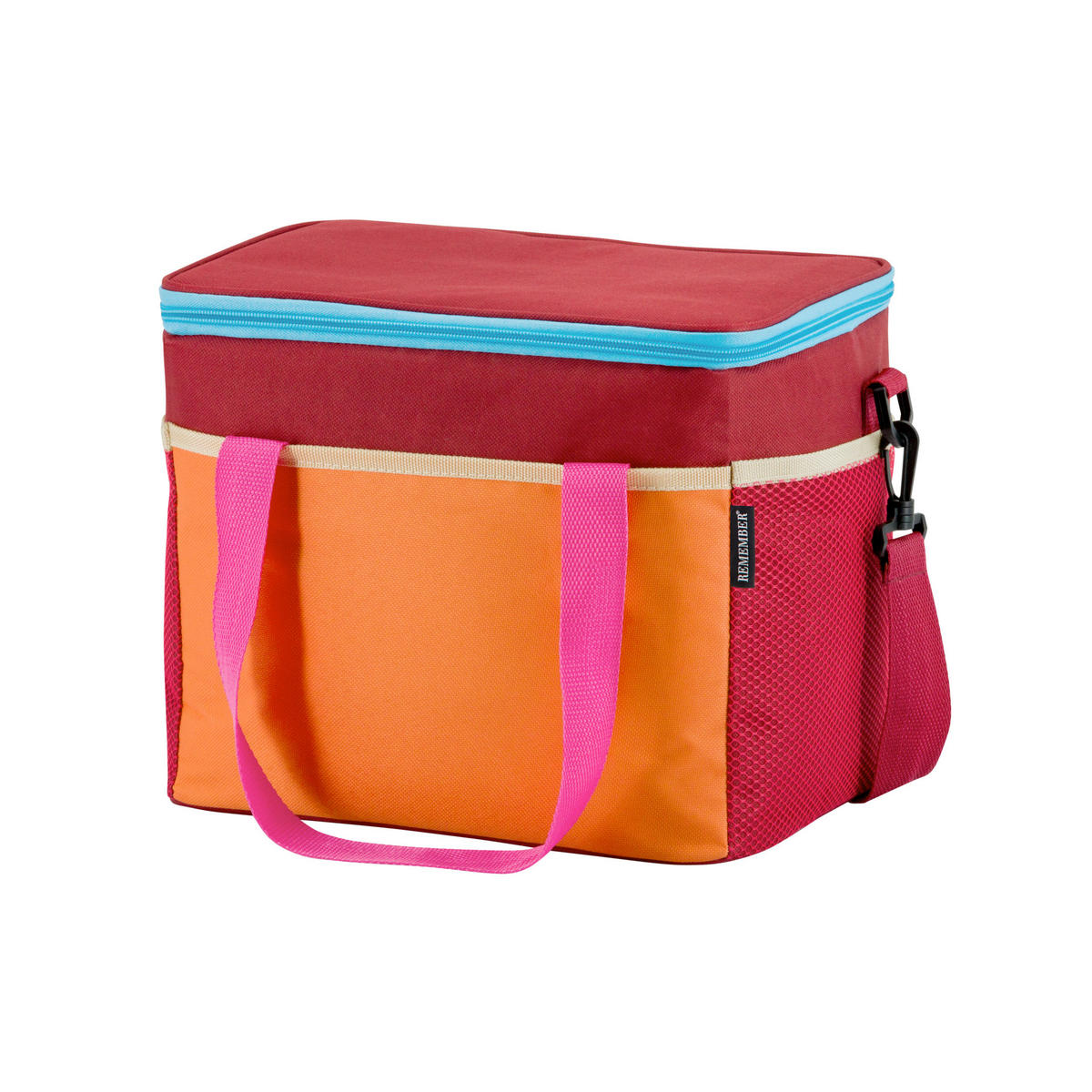 KÜHLTASCHE REMEMBER 16 L  - Bordeaux/Gelb, Basics, Textil (30/22/25cm)