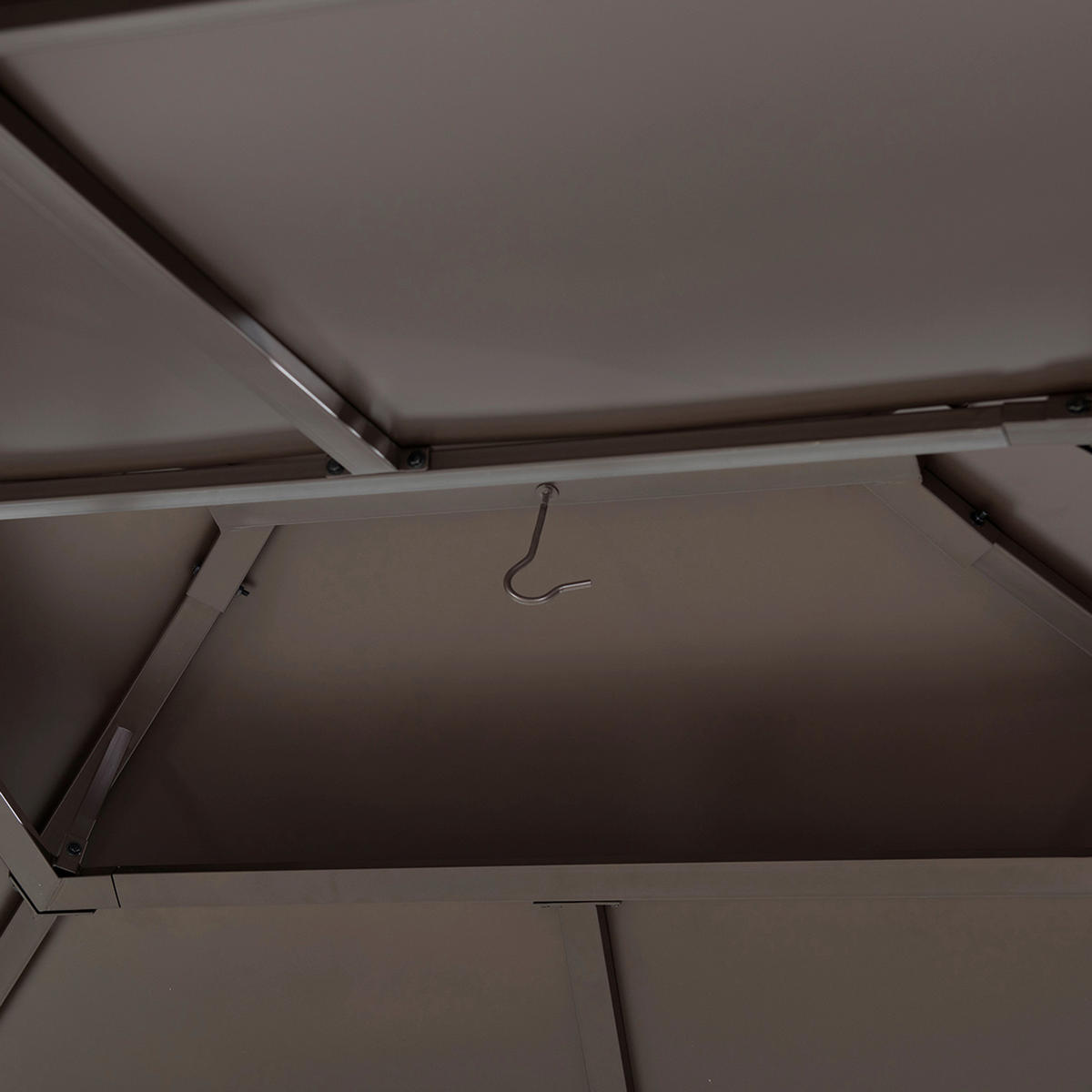 Pavillon inkl. Moskitonetz 366/293/307 cm Stahl  - Dunkelbraun/Schwarz, Basics, Metall (366/293/307cm) - Modante