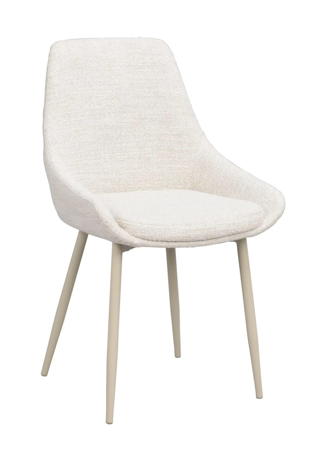 STOL  tygutbud chenille  - beige, Klassisk, metall/textil (49/85/55cm) - Rowico