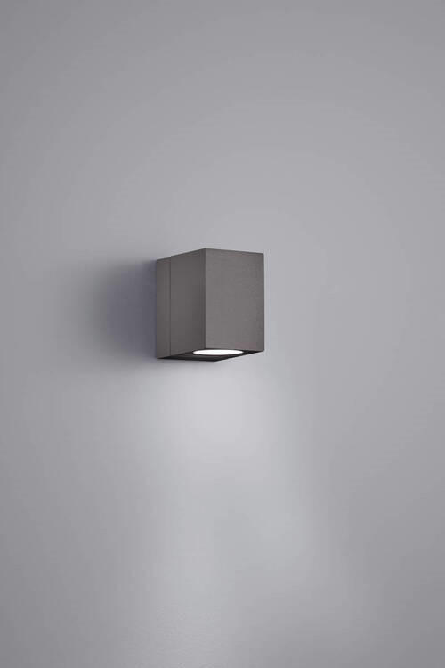 LED-AUßENLEUCHTE TIBER   - Anthrazit, Design, Metall (10/7/10cm) - Trio Leuchten