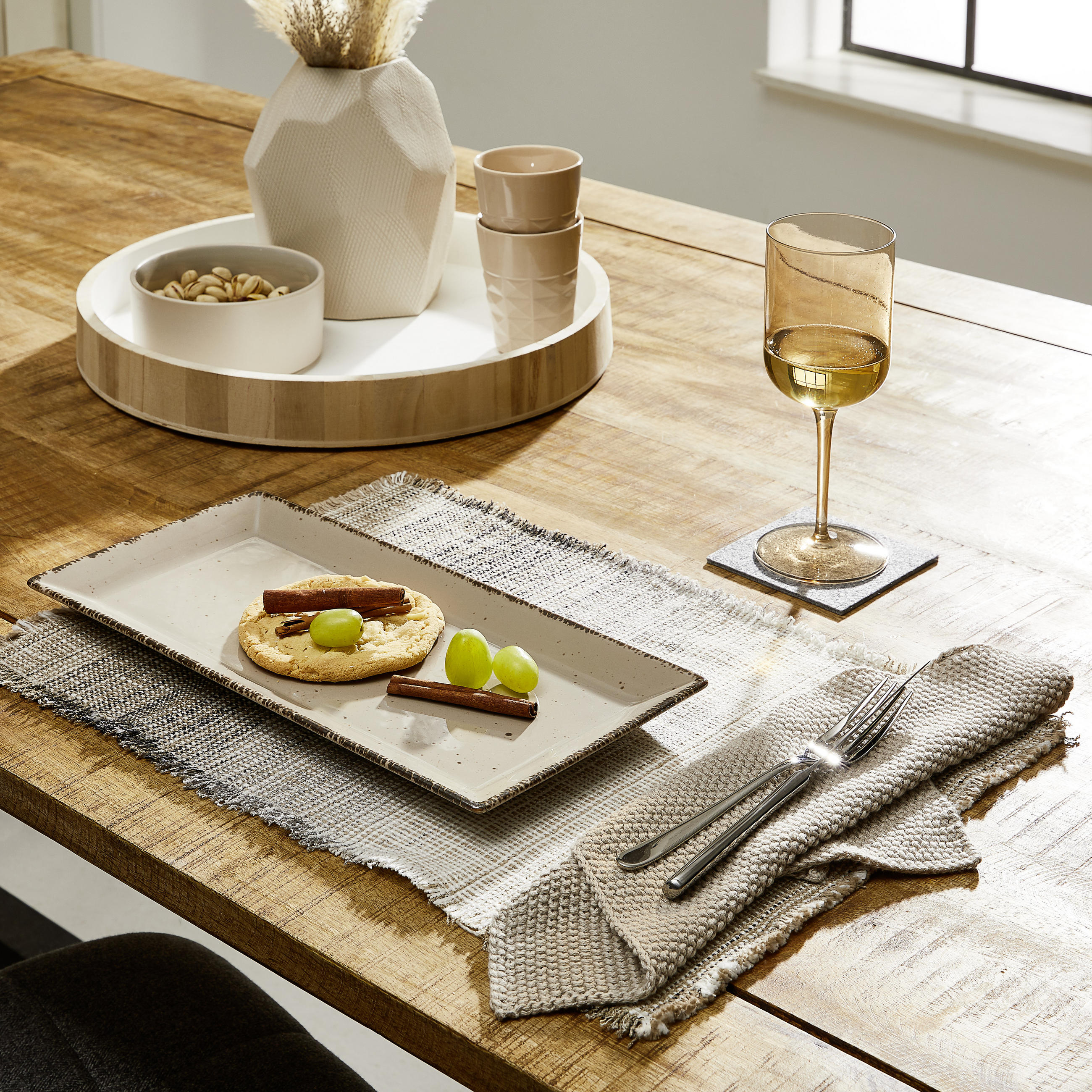 SERVIERPLATTE - Taupe, LIFESTYLE, Keramik (18/36cm) - Landscape
