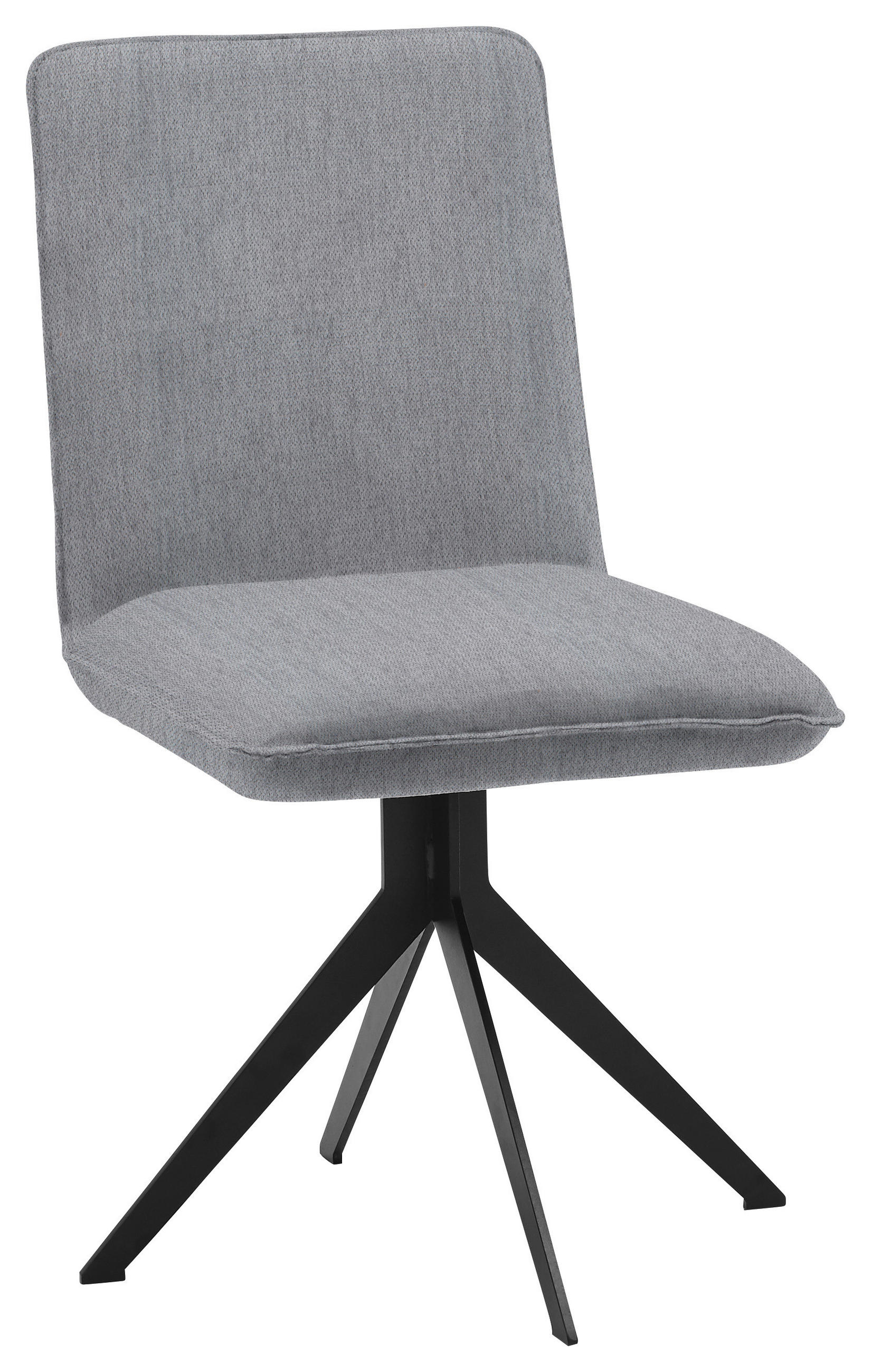 STUHL  in Stahl Webstoff  - Schwarz/Grau, Design, Textil/Metall (46,5/87/64cm) - Voleo