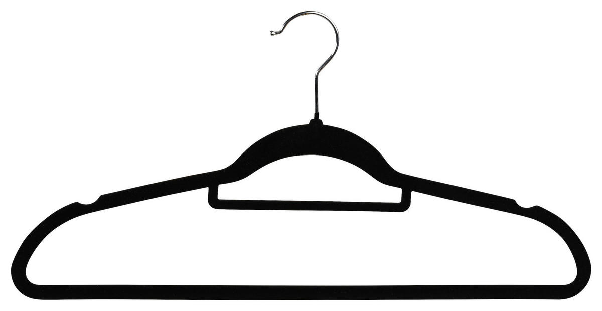KLEIDERBÜGEL Kunststoff  - Schwarz, Basics, Kunststoff (45.5/3.6/23cm) - Kesper