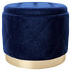 TABURE, tekstil temno modra  - zlate barve/temno modra, Trendi, tekstil (50/40/50cm) - Playboy