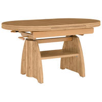 COUCHTISCH Wildeiche furniert 110-130,5/65/56-75 cm oval Wildeiche  - Wildeiche, KONVENTIONELL, Holzwerkstoff/Metall (110-130,5/65/56-75cm) - Venda