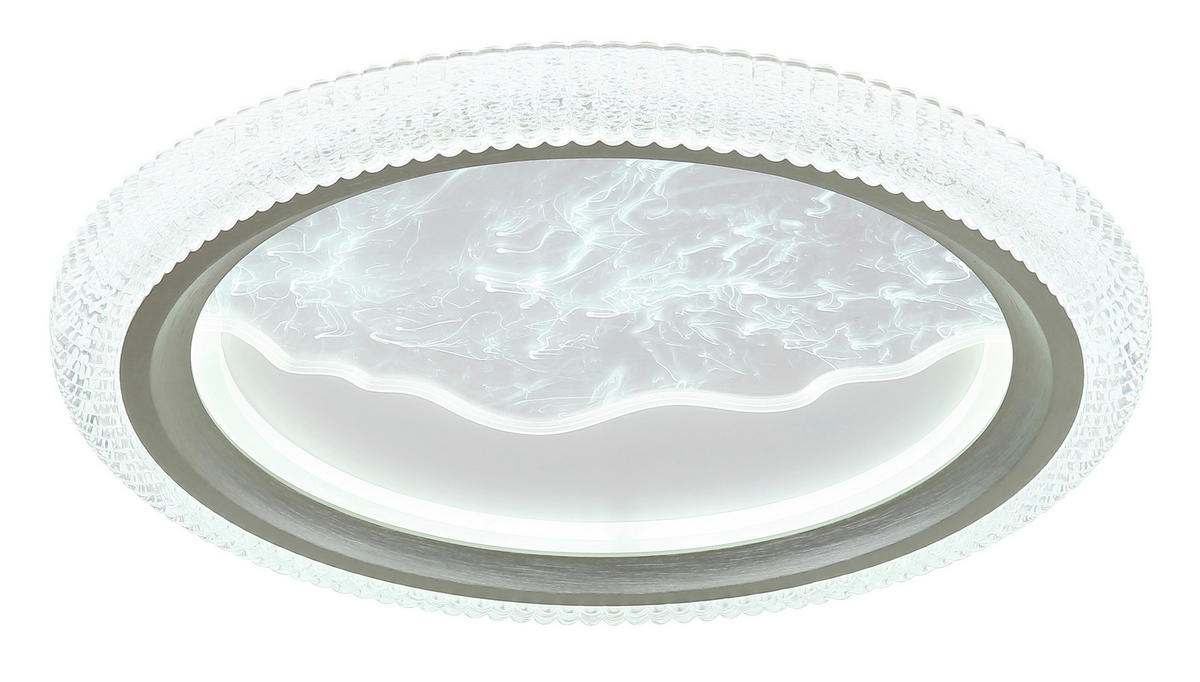 LED-DECKENLEUCHTE 39,5/5,5 cm   - Sandfarben/Klar, Basics, Kunststoff/Metall (39,5/5,5cm)