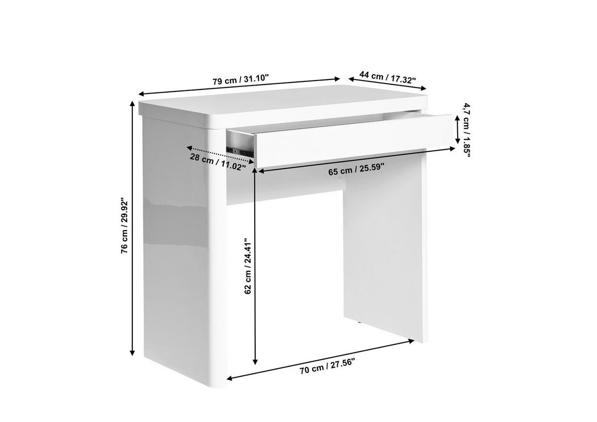 SCHREIBTISCH 80/44/76 cm Eichefarben Stauraum, in verschiedenen Holz-Dekoren erhältlich  - Eichefarben, KONVENTIONELL, Holzwerkstoff (80/44/76cm) - MID.YOU