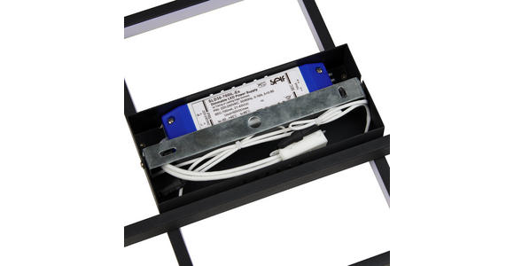 LED-DECKENLEUCHTE - Schwarz, Design, Kunststoff/Metall (50/40/6cm) - Ambiente