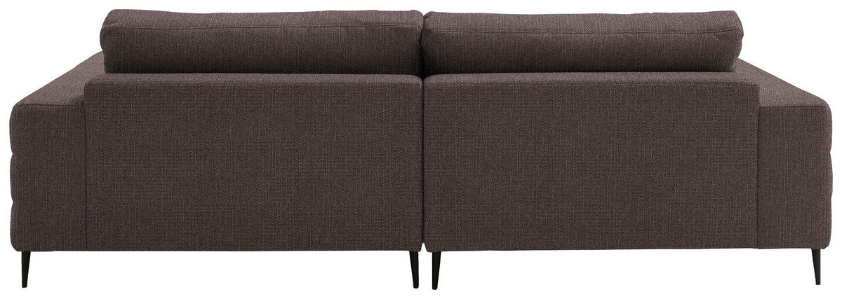 ECKSOFA in Flachgewebe Hellbraun  177/253 cm  - Hellbraun/Schwarz, Design, Textil/Metall (177/253cm) - Dieter Knoll