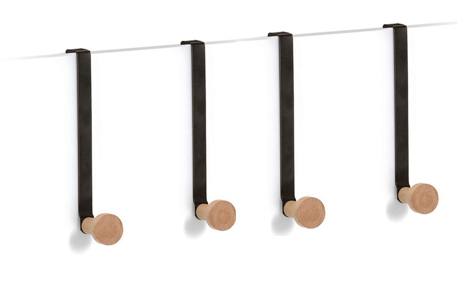 TÜRHAKEN  in Schwarz  - Schwarz, Basics, Holz/Metall (3/8/18cm) - Zeller Present