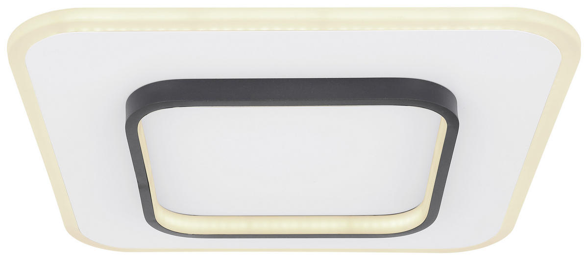 LED-DECKENLEUCHTE 50 W    45,8/45,8/6 cm  - Weiss/Opal, Basics, Kunststoff/Metall (45,8/45,8/6cm) - Globo