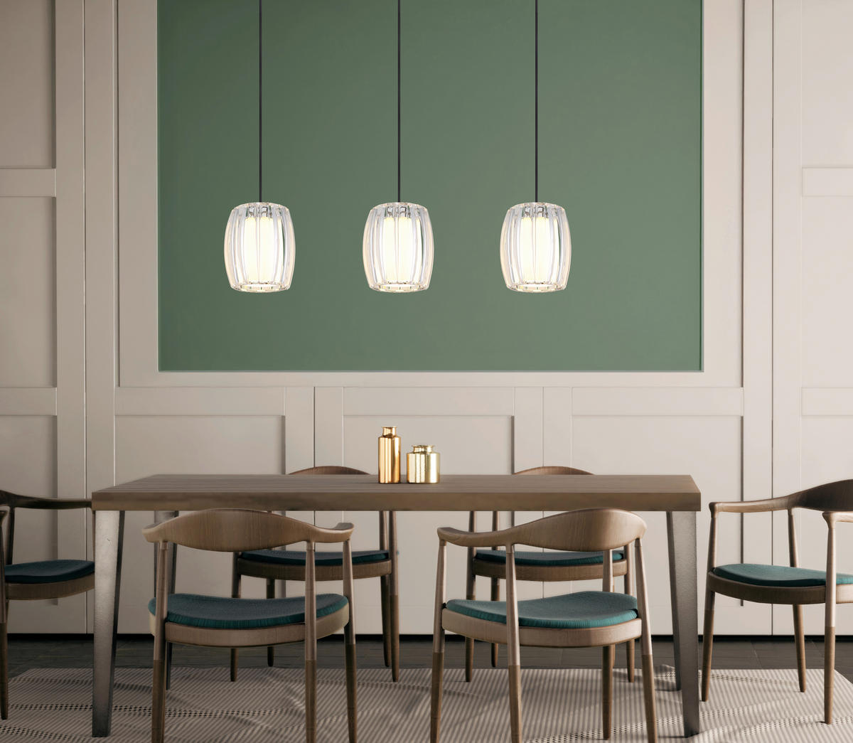 HÄNGELEUCHTE 86/18/120 cm  - Klar/Opal, Design, Glas/Kunststoff (86/18/120cm) - Globo