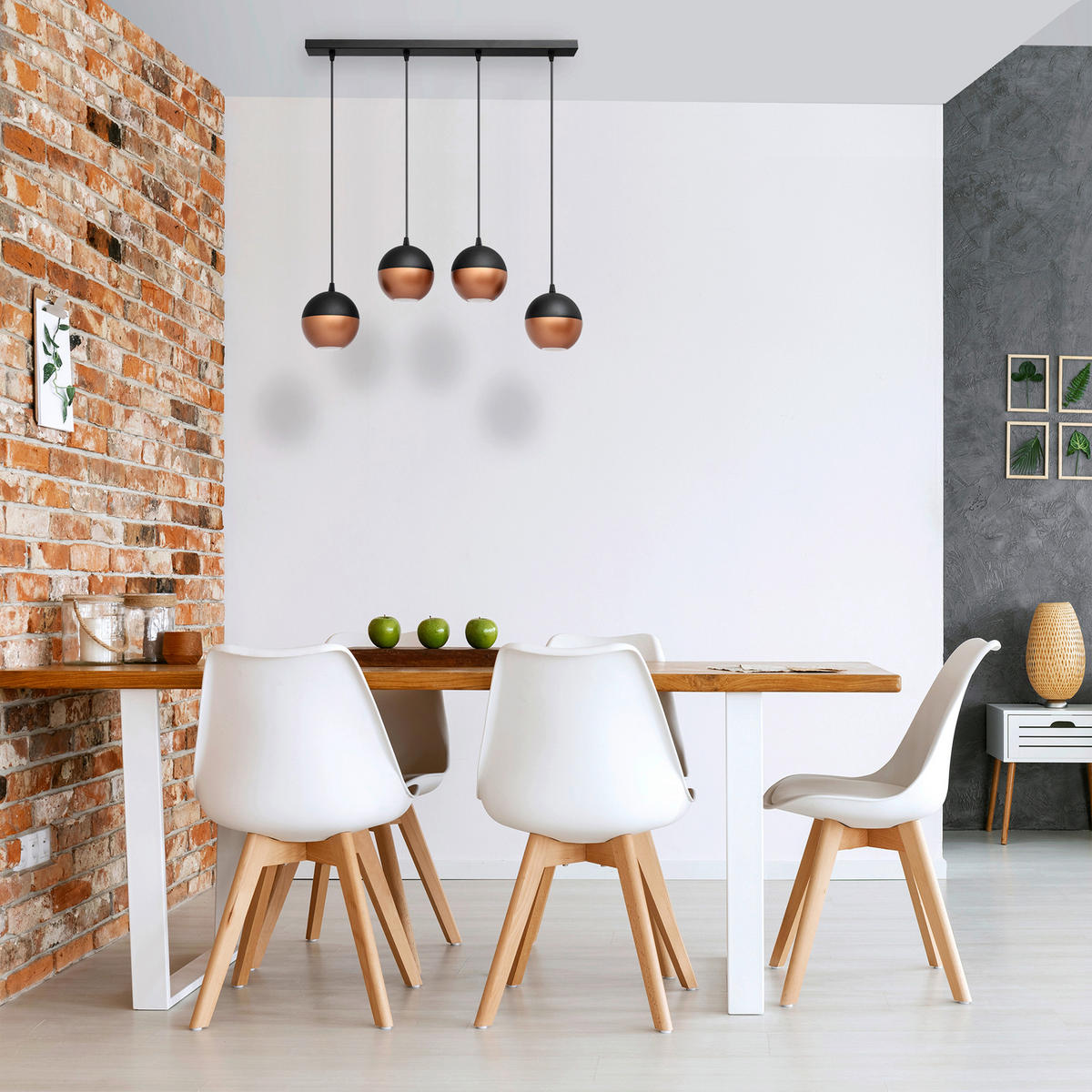 HÄNGELEUCHTE MIDWAY 65/12/80 cm   - Schwarz/Kupferfarben, Trend, Metall (65/12/80cm)